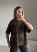 T-Shirt Oversized Imprimé Léopard RIVE GAUCHE