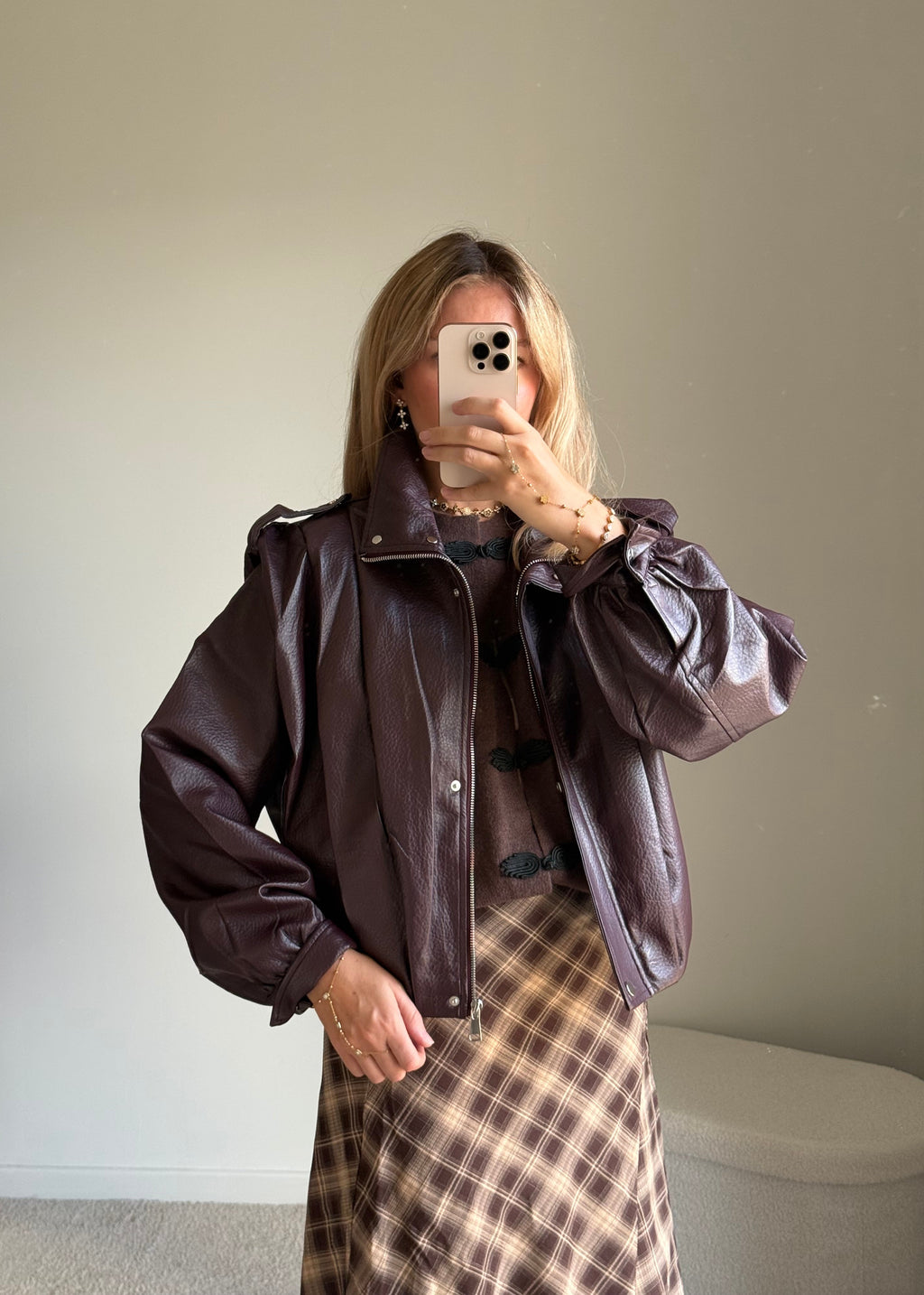 Veste Courte Effet Similicuir