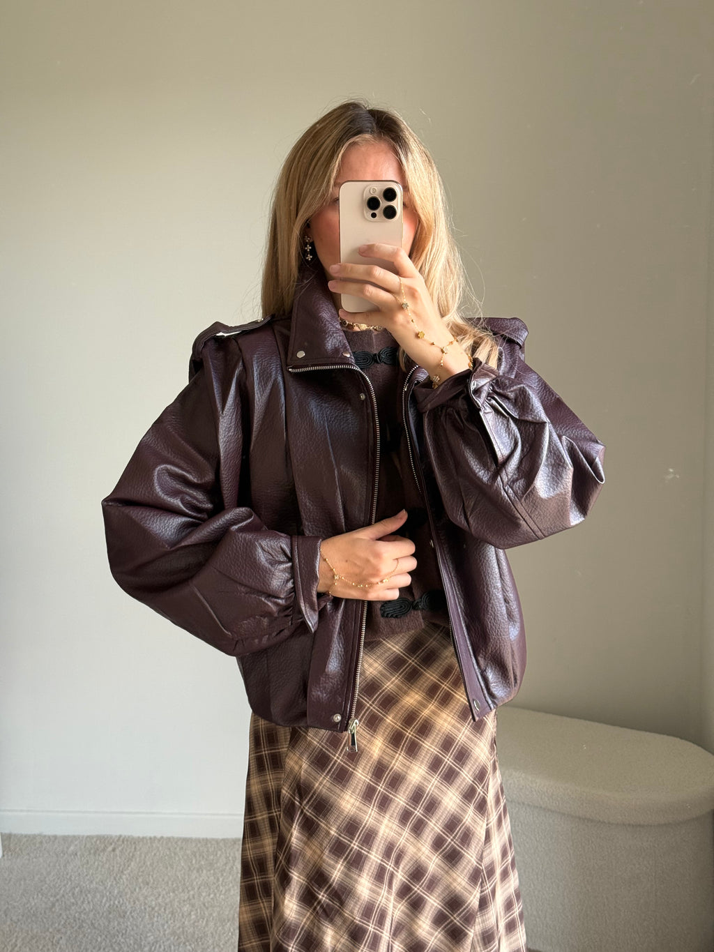 Veste Courte Effet Similicuir