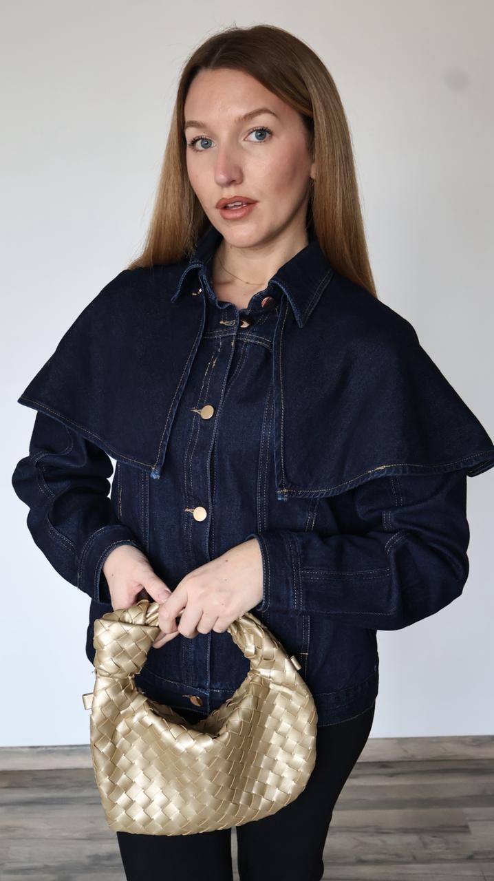 Veste en Jean à Cape Structurée