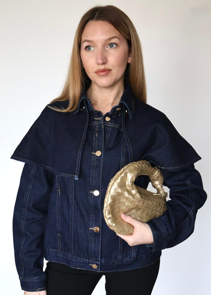 Veste en Jean à Cape Structurée