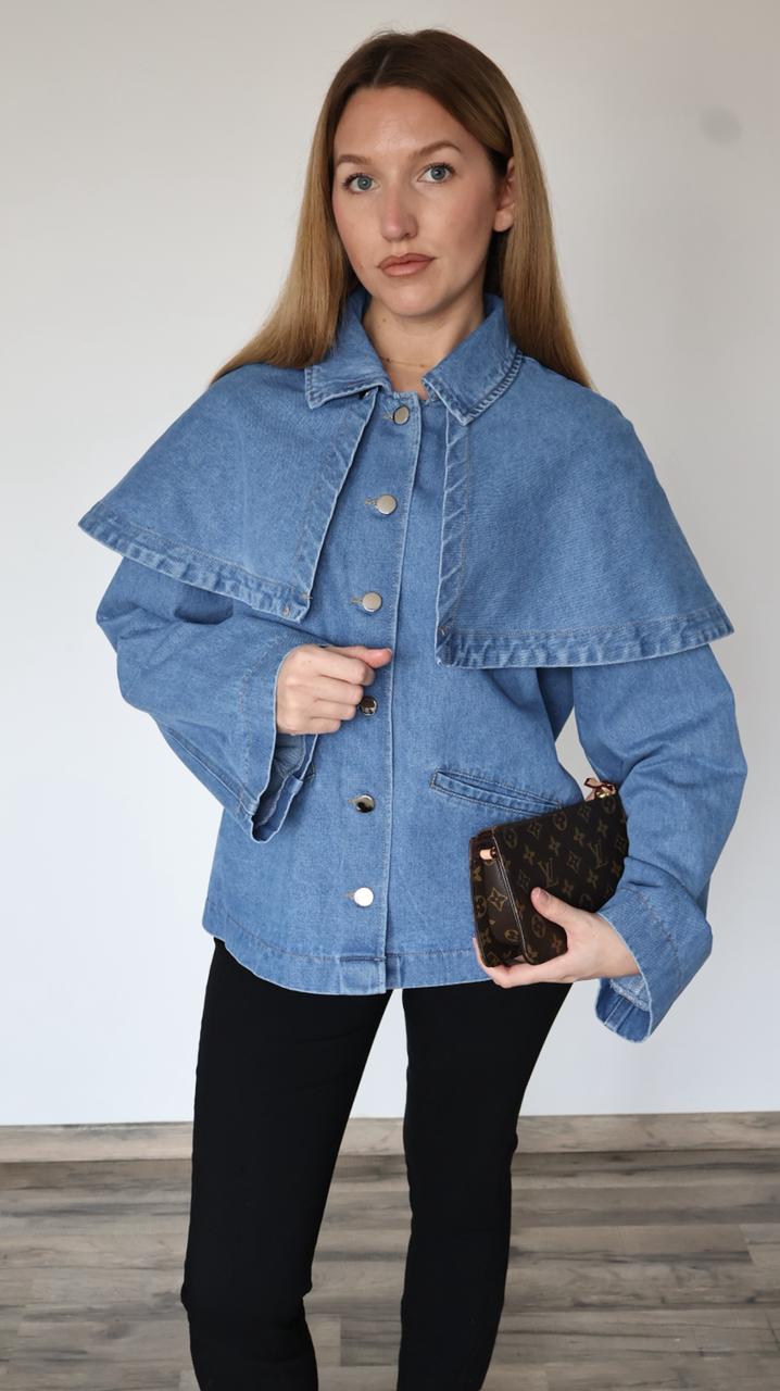 Veste en Jean à Cape Structurée