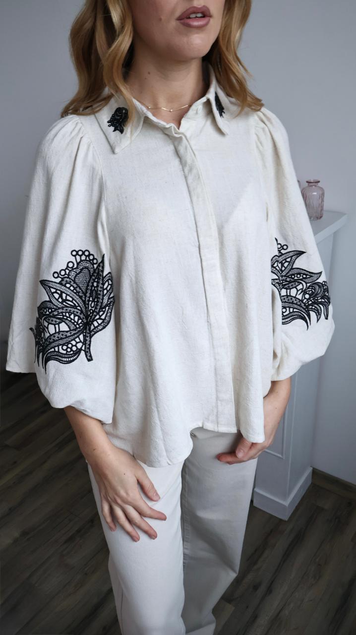 Chemise "Sahara" Broderies Noires