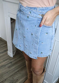 Jupe short fleuri
