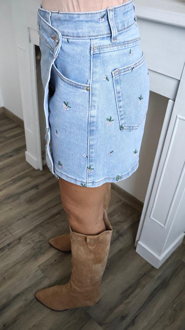 Jupe short fleuri