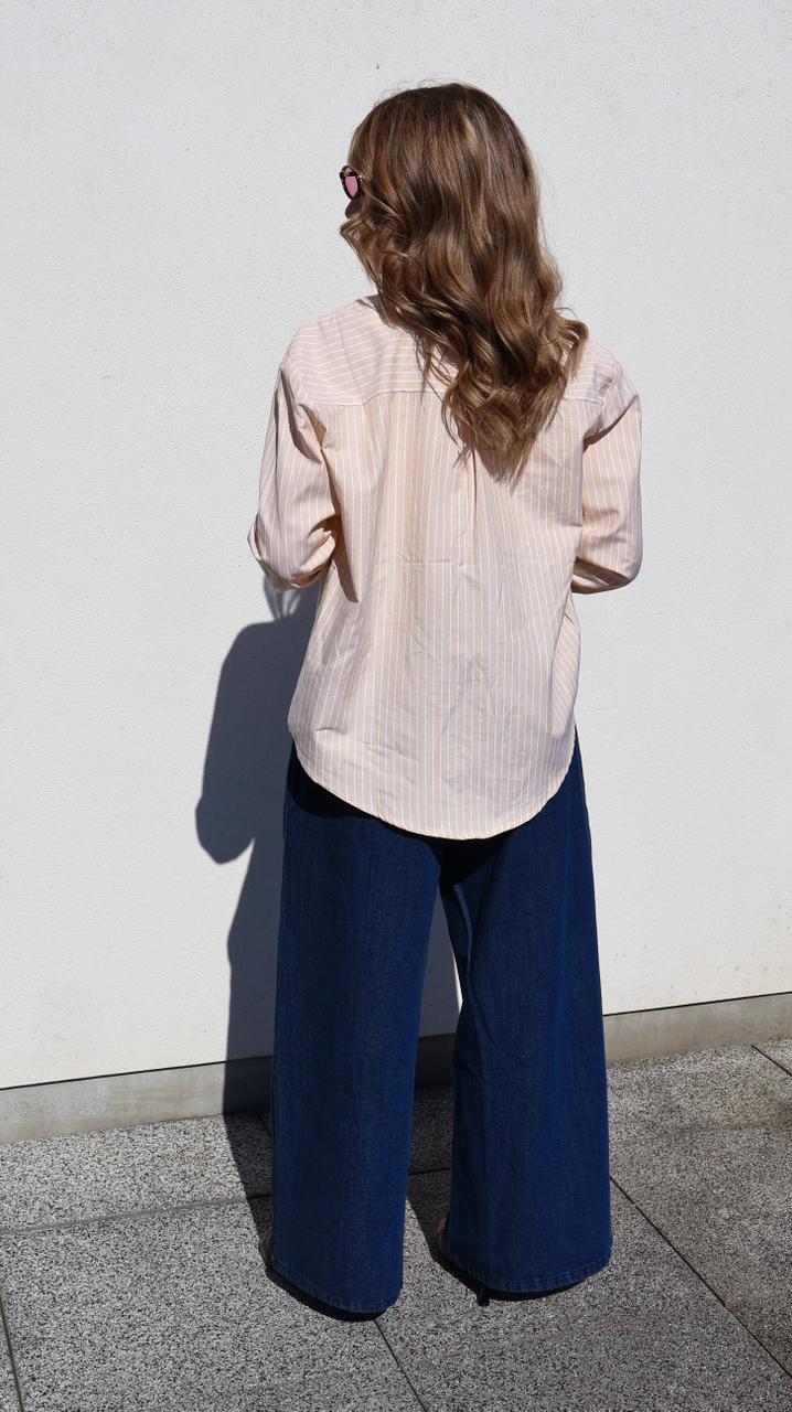 Ensemble 2-en-1 : Chemise Rayée et Top "Good Vibes"