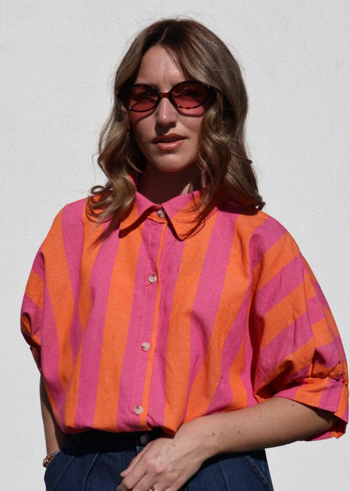 Chemise Volumineuse à Rayures