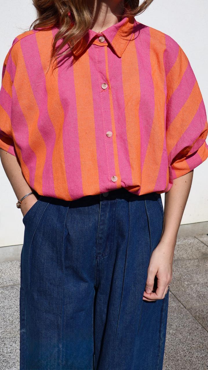 Chemise Volumineuse à Rayures