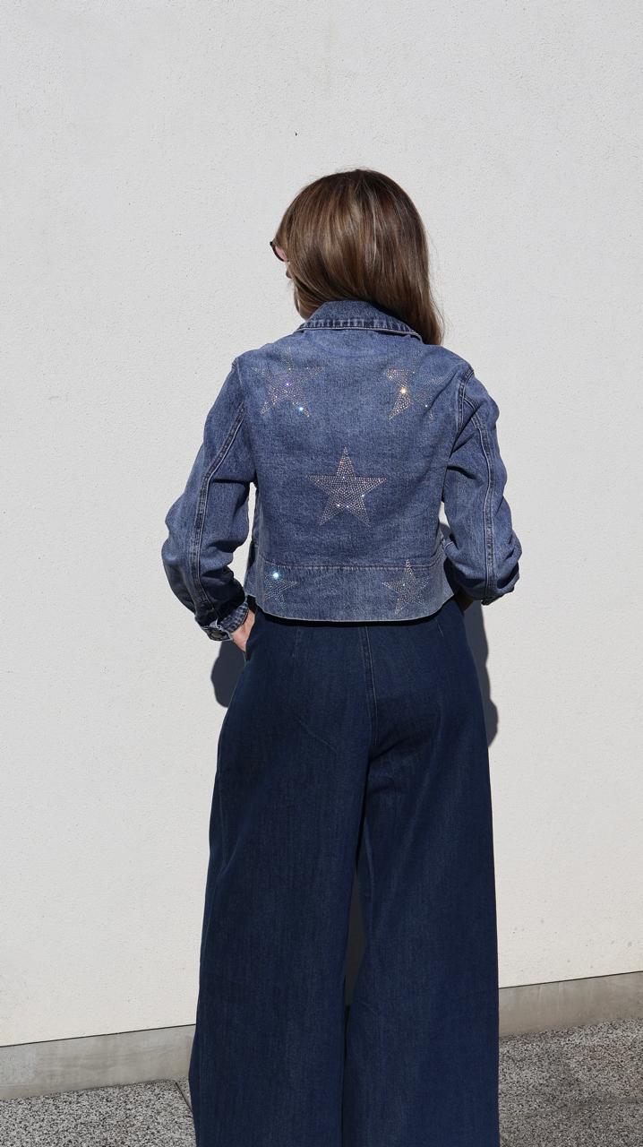 Veste en Jean à strass