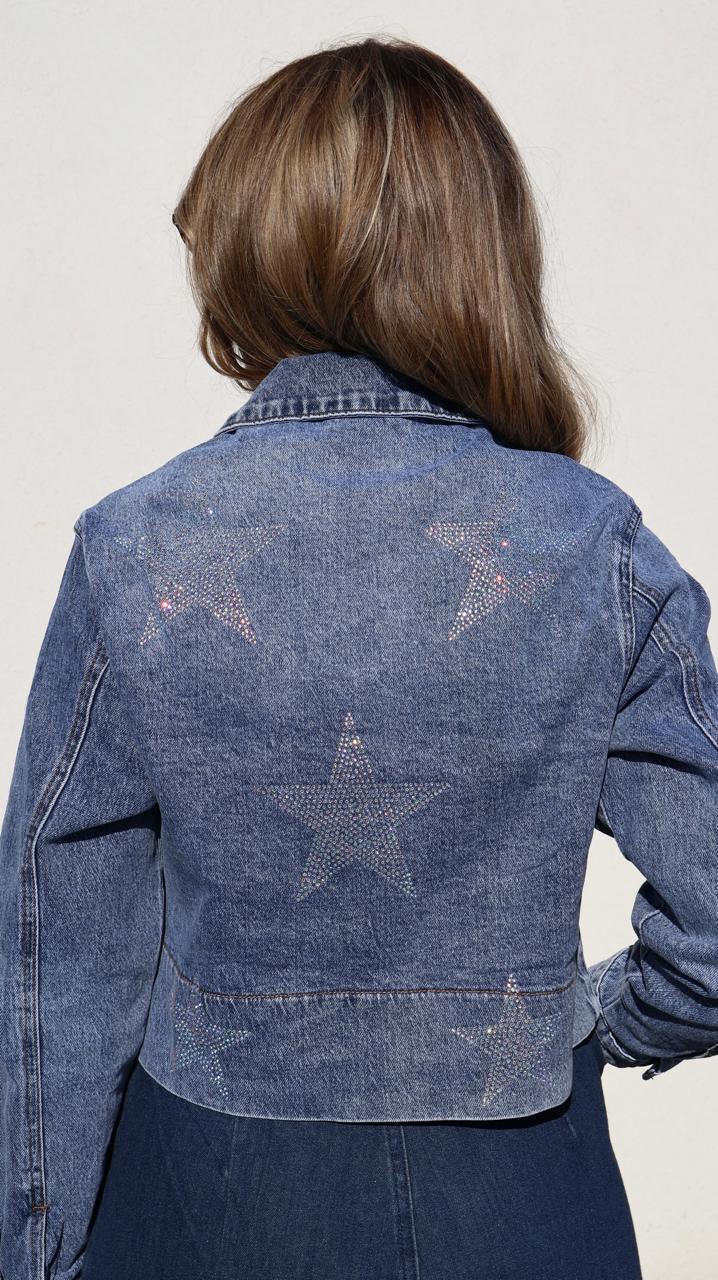 Veste en Jean à strass