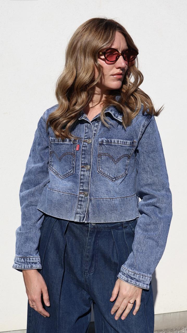 Veste en Jean à strass