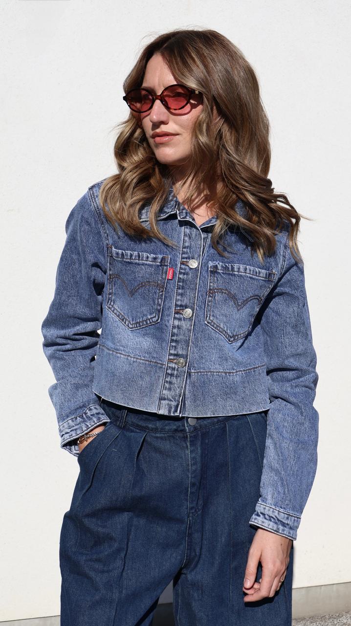 Veste en Jean à strass