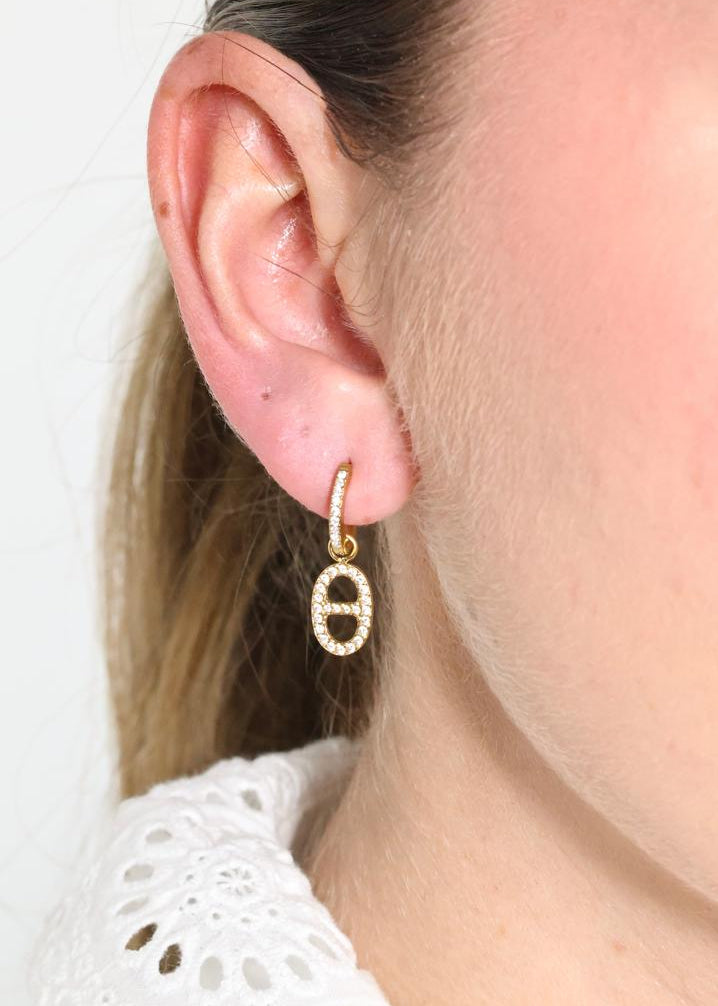 Boucle d’oreille noor pendante
