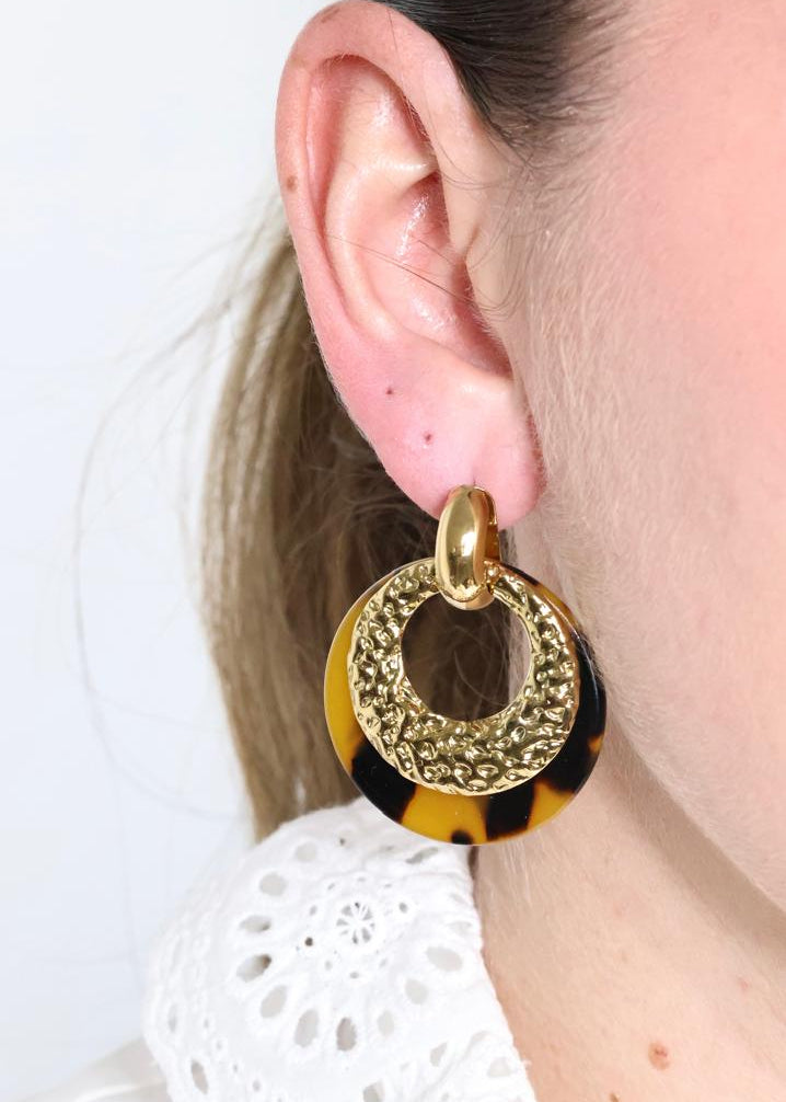Boucles d'Oreilles Éclat Ambré
