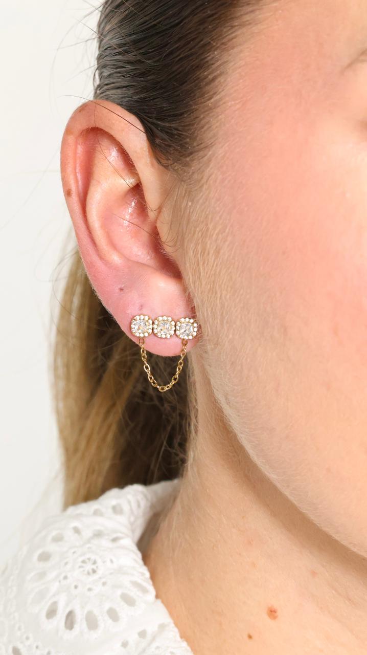 Boucles d'Oreilles Trio de Lumière