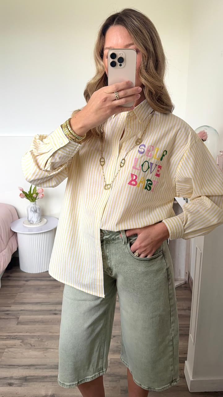 Chemise à Rayures "Self Love Baby"