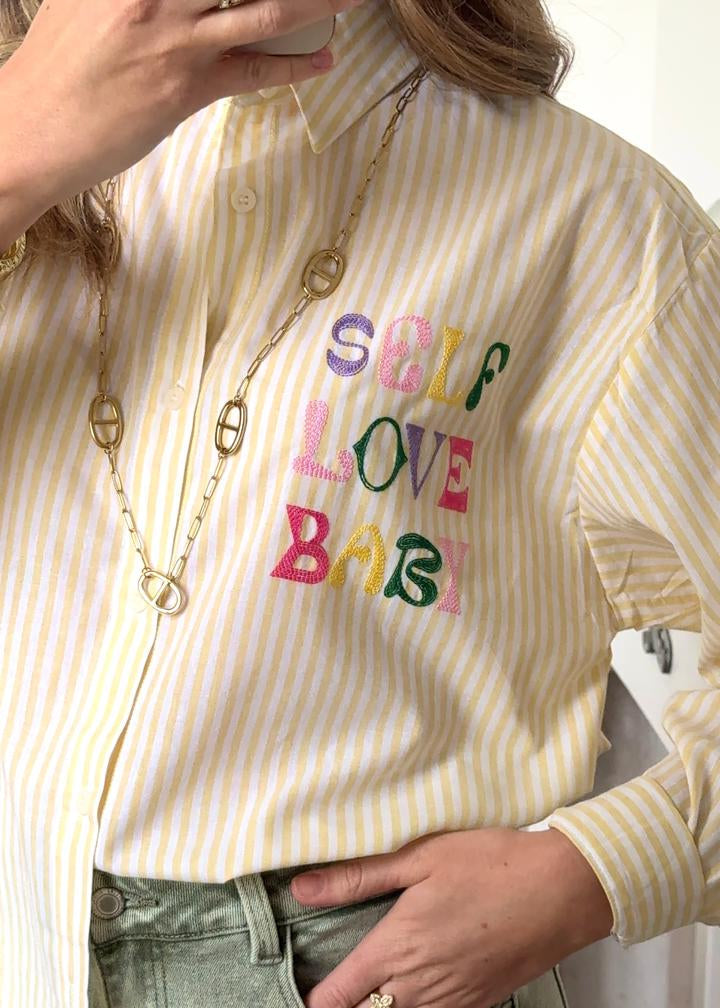 Chemise à Rayures "Self Love Baby"
