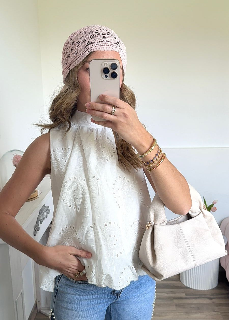 Top en Broderie Anglaise Dos Nu