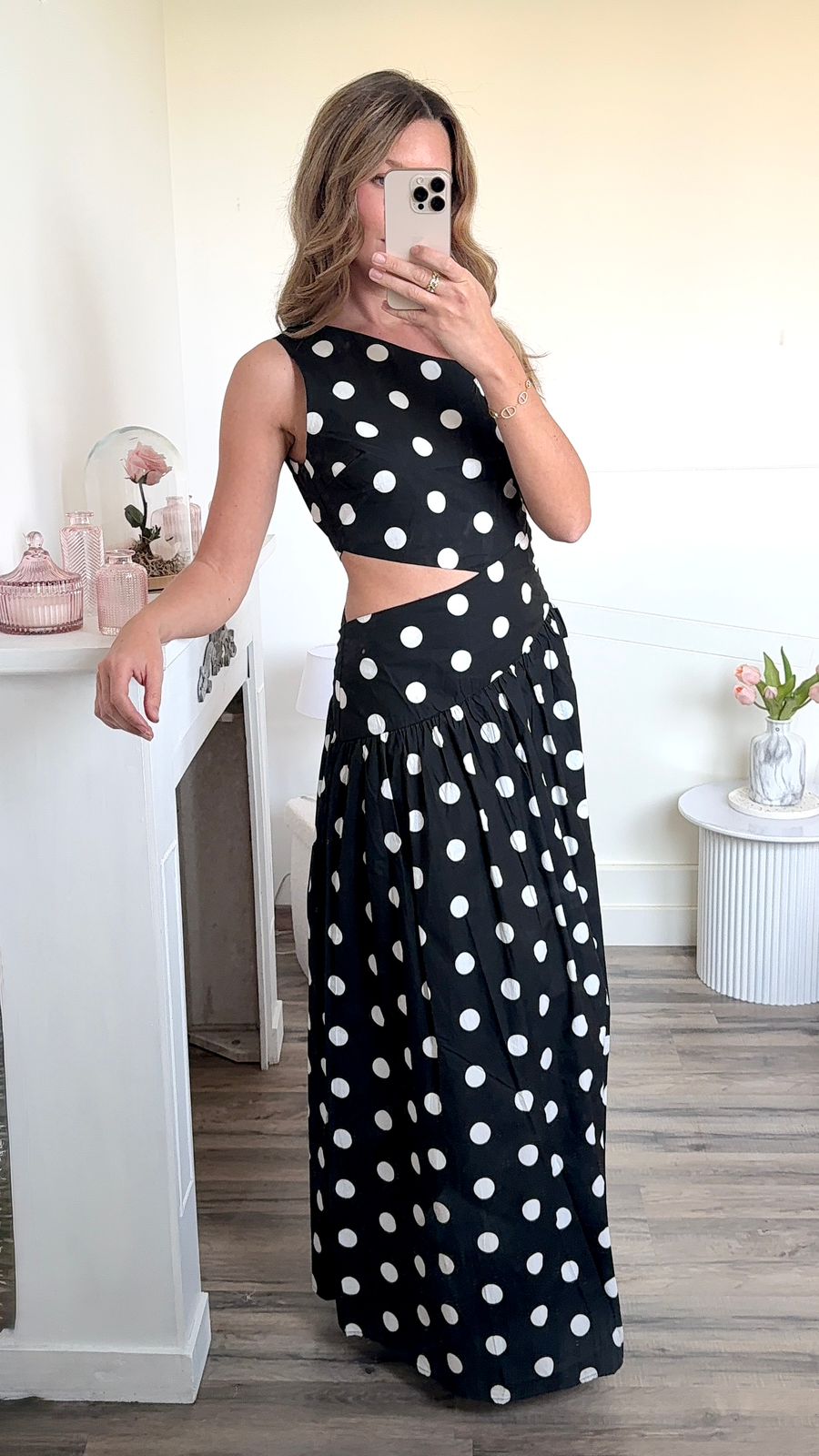Robe Longue à Pois