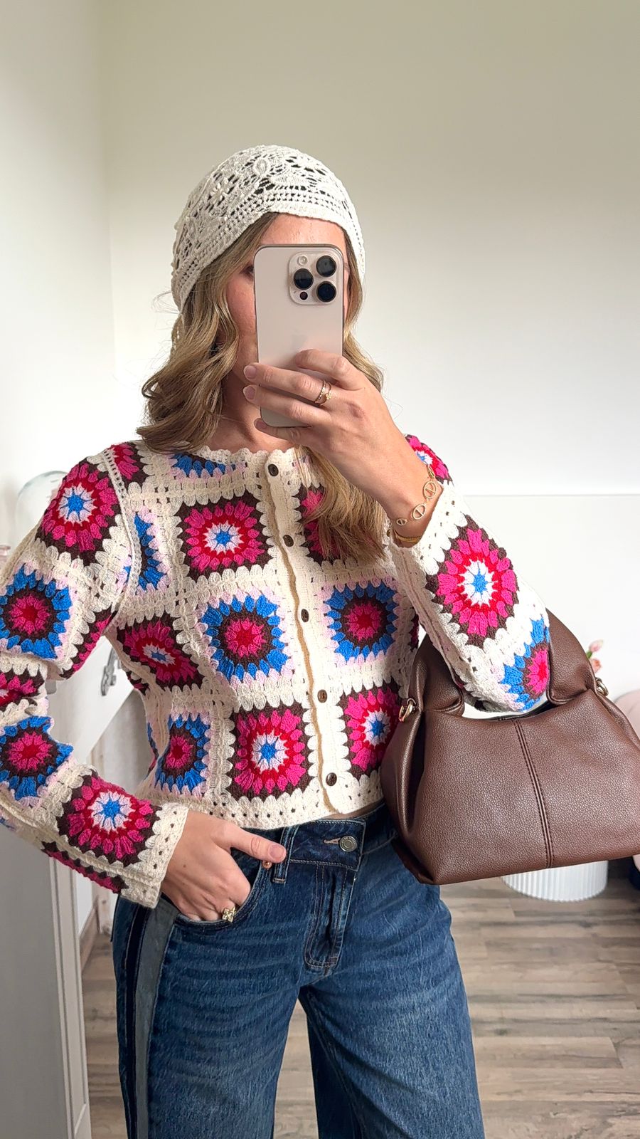 Cardigan Crochet "Vintage Flower"