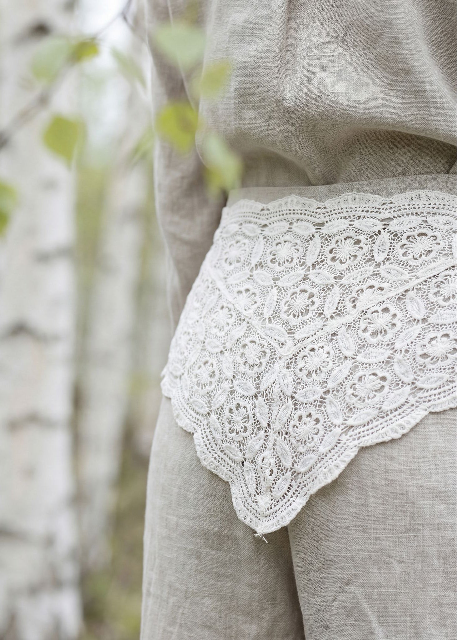Foulard en Crochet Artisanal - Blanc
