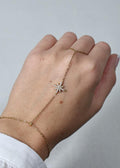 Bracelet Bague Chaîne à Motif Étoile Polaire