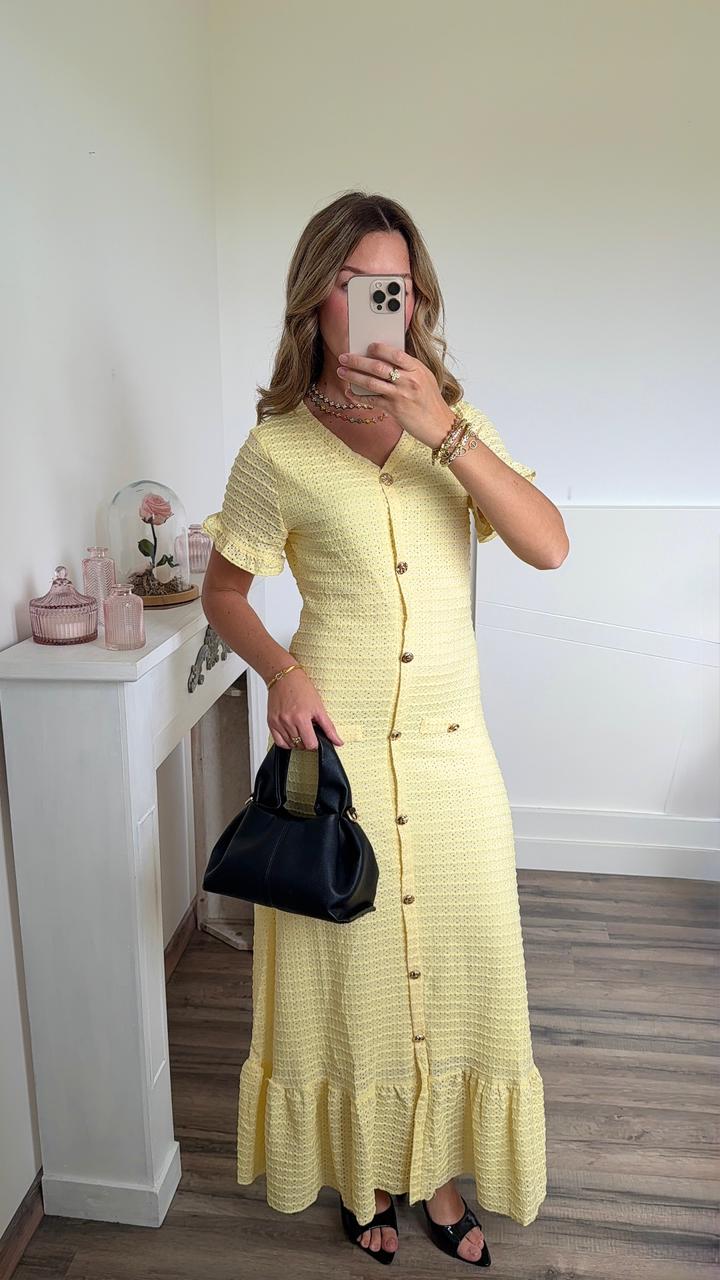 Robe Longue Riviera- Jaune Pastel