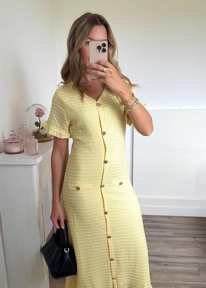 Robe Longue Riviera- Jaune Pastel