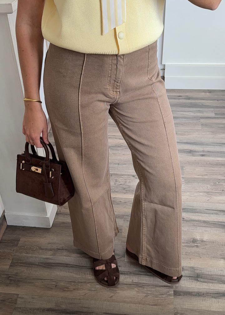 Jean Wide leg camel