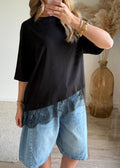 Top "Rubis Asymétrique" - Noir