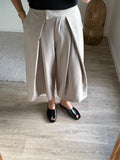 Bermuda EVA À PLIS - Beige