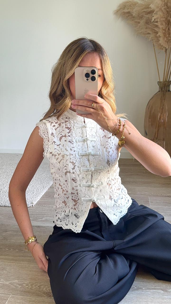 Veste ambre blanche