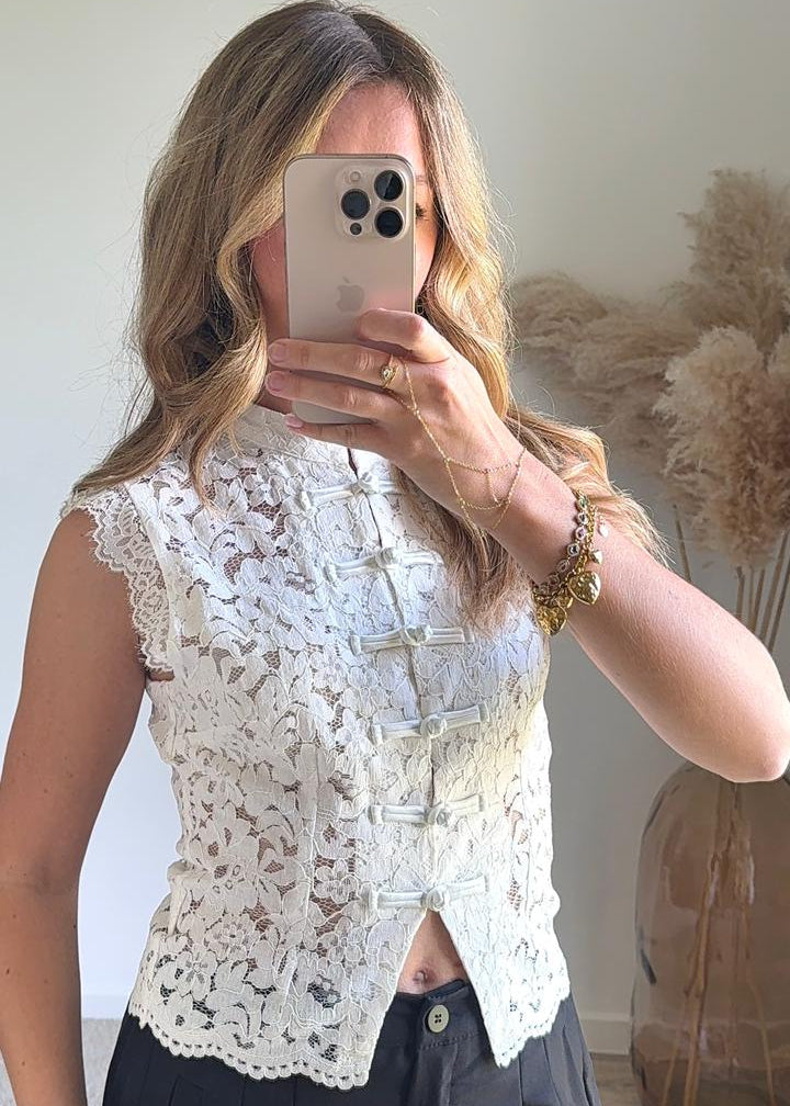Veste ambre blanche