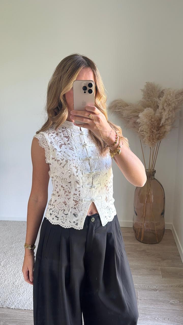 Veste ambre blanche