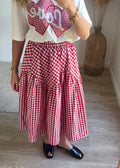 JUPE VICTORIA - Vichy rouge