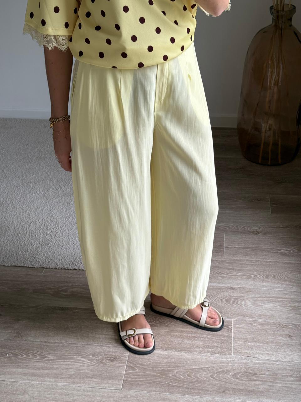 Pantalon Chloé- Jaune pastel
