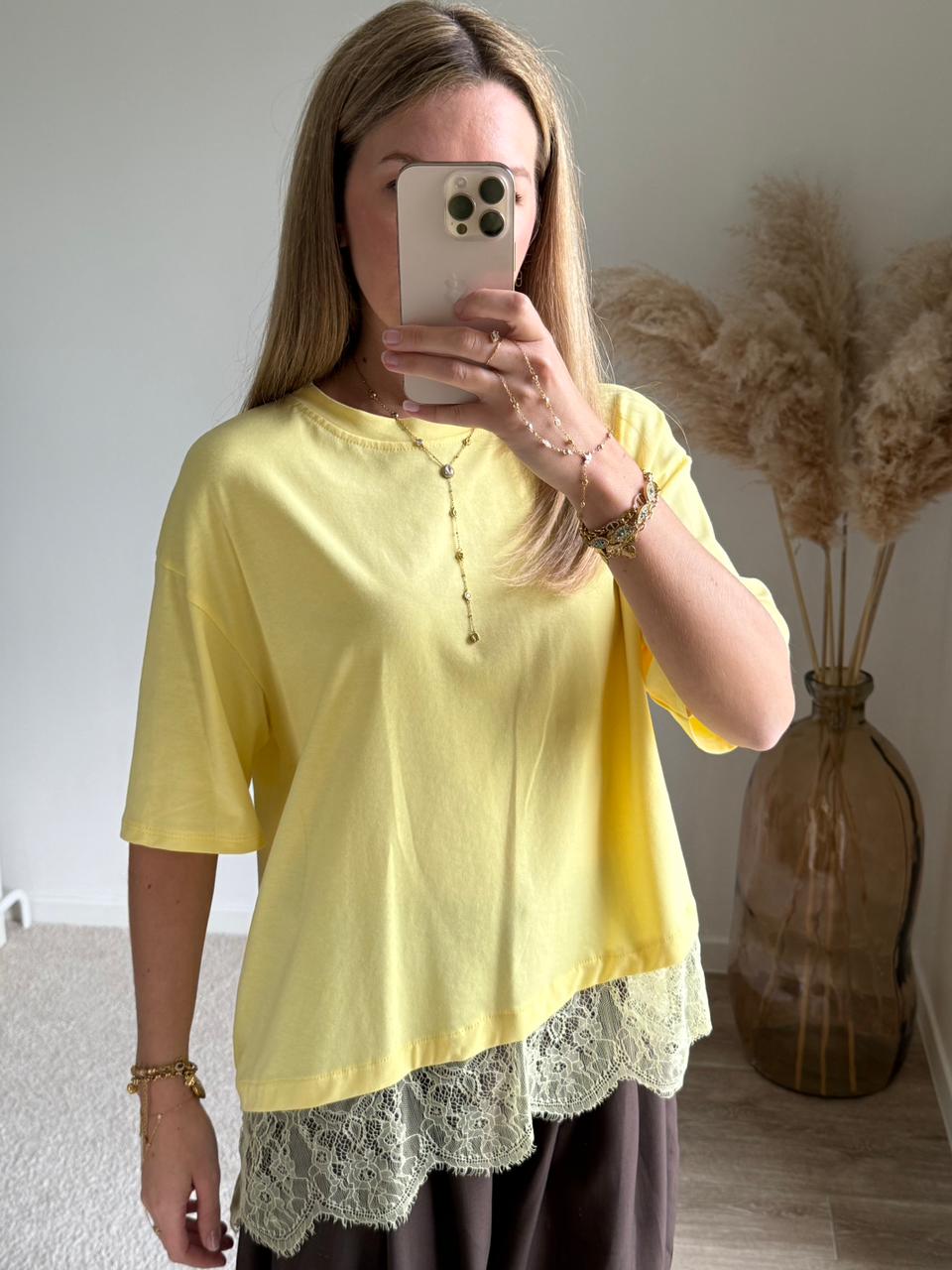Top "Rubis Asymétrique" - Jaune