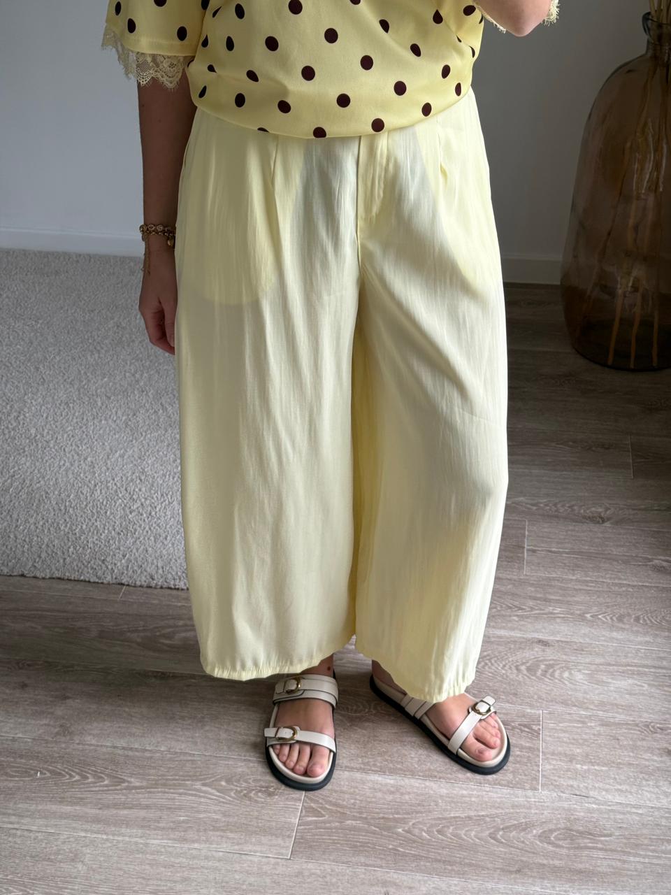 Pantalon Chloé- Jaune pastel