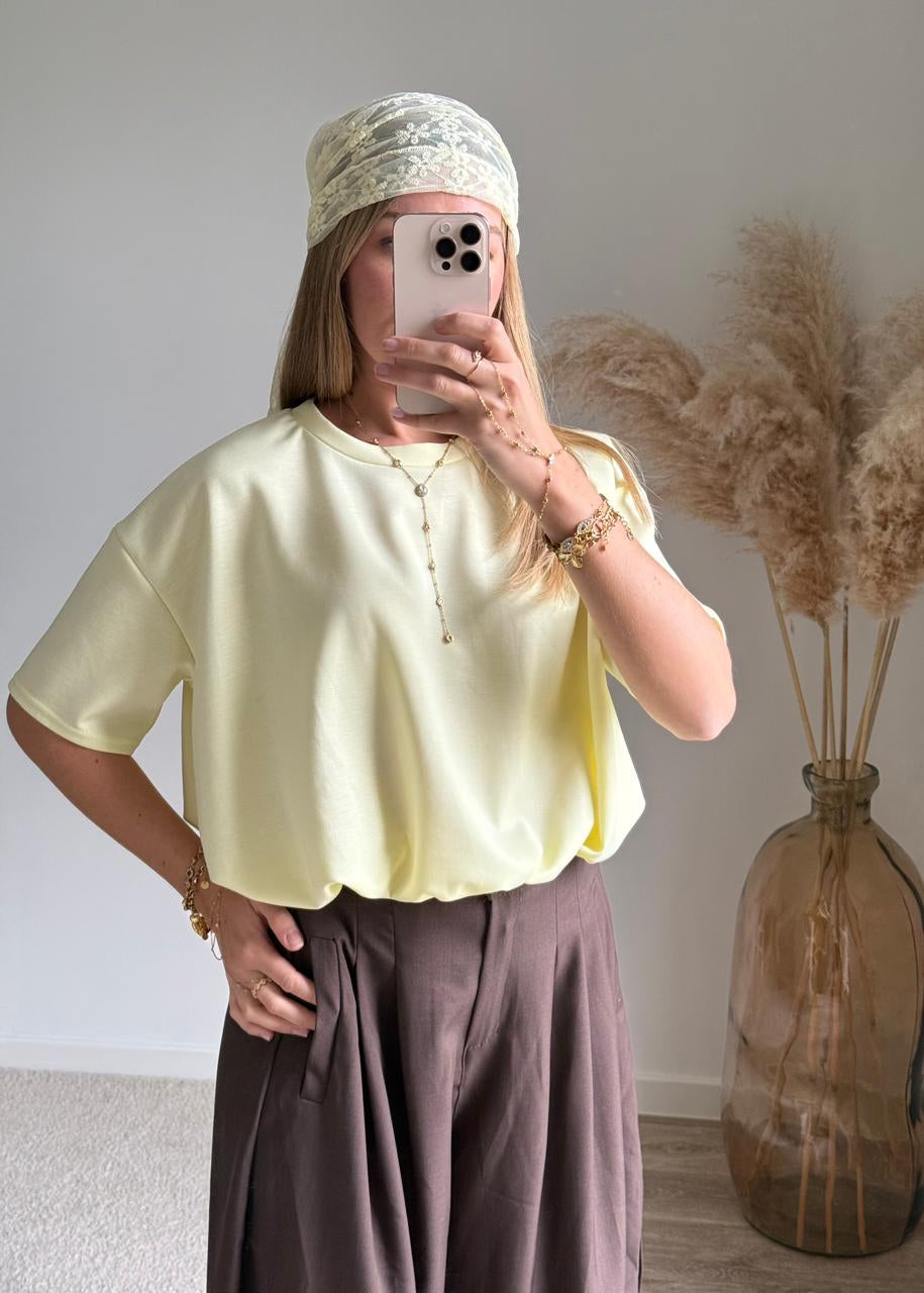 T-shirt ranelle - Jaune Pastel