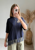 Top "Rubis Asymétrique" - Bleu
