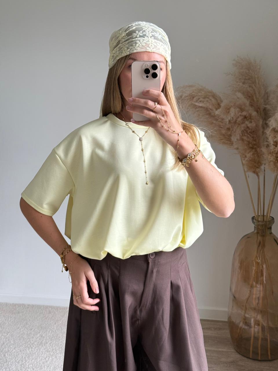 T-shirt ranelle - Jaune Pastel