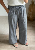 Pantalon Fluide Vichy marine