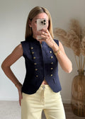 Top Antoinette - Bleu