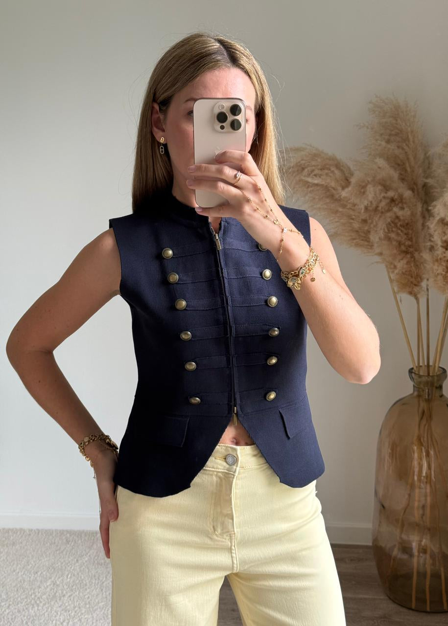Top Antoinette - Bleu