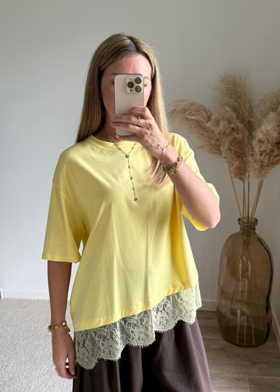 Top "Rubis Asymétrique" - Jaune