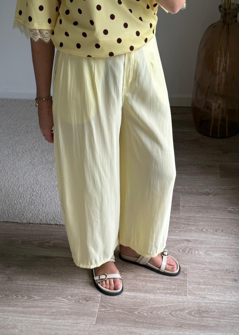 Pantalon Chloé- Jaune pastel
