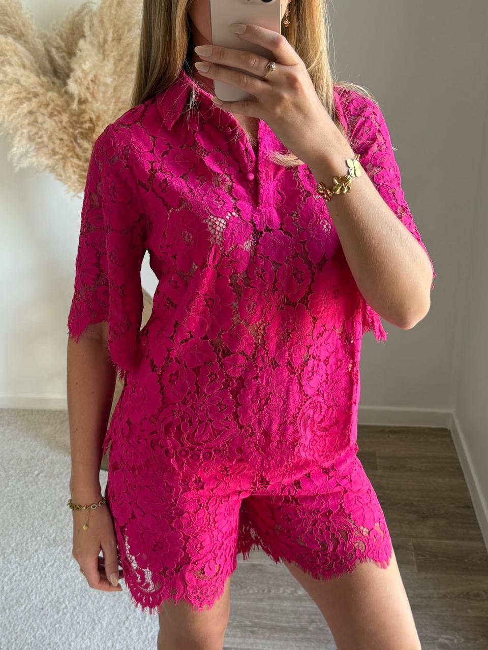 Ensemble Chemise et Short en Dentelle