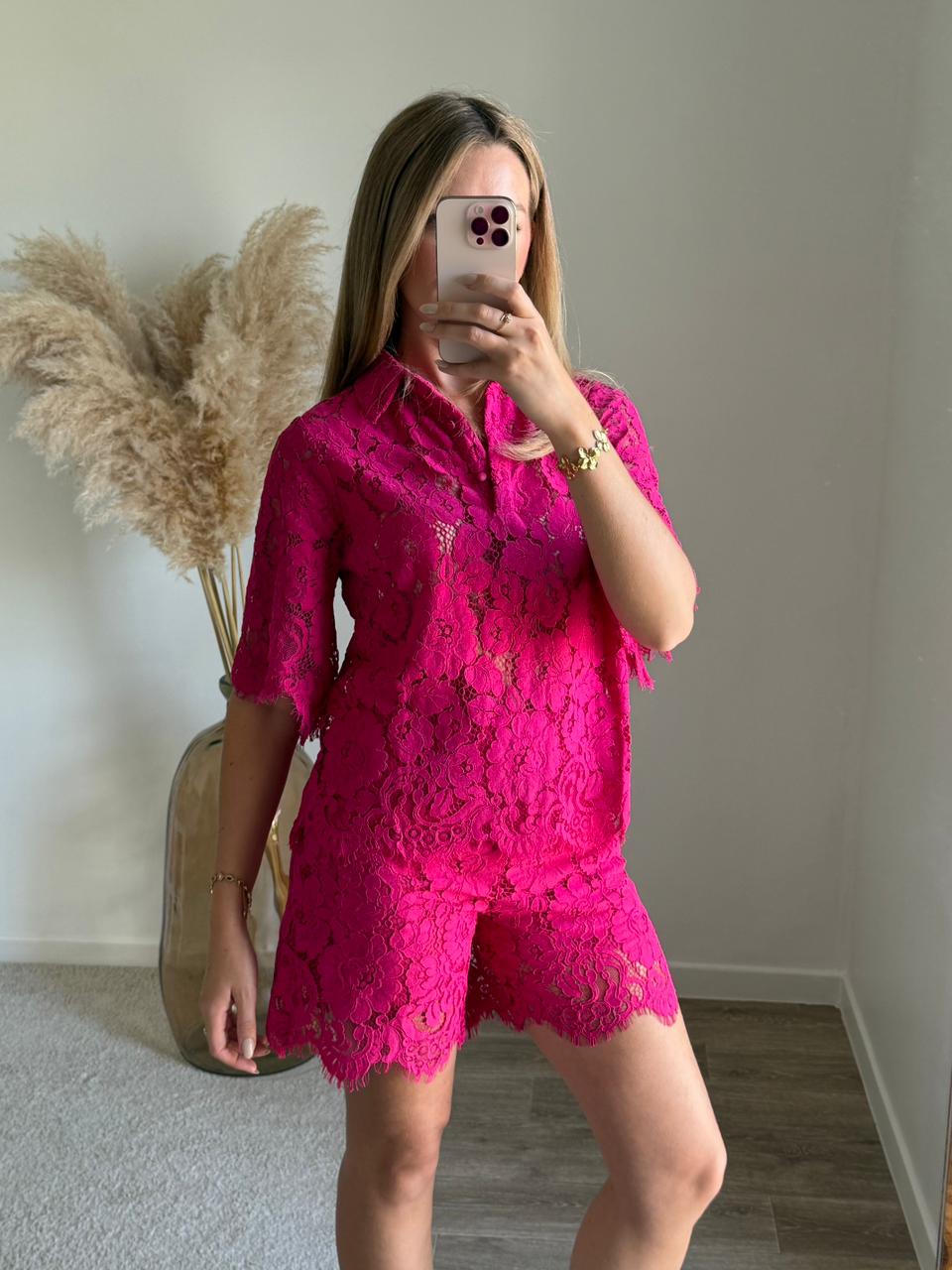 Ensemble Chemise et Short en Dentelle