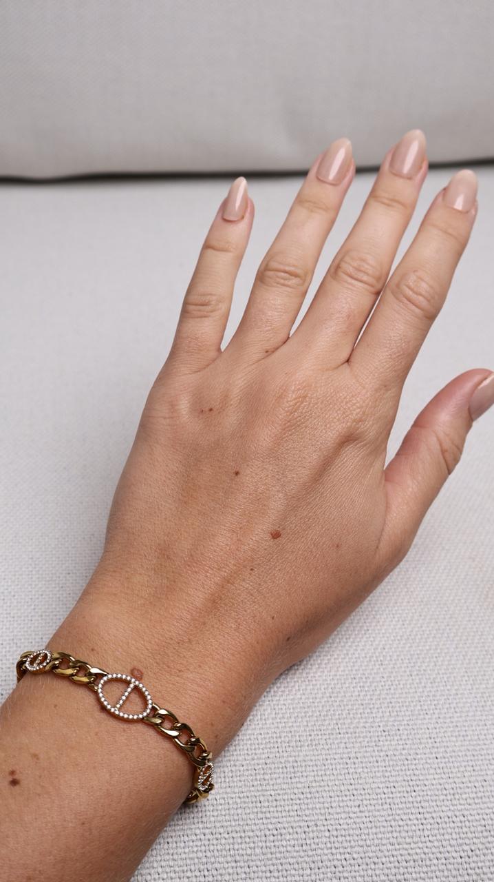 Bracelet Gourmette Maillon Iconique – Doré