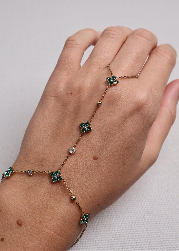Bijou de Main Trèfle Précieux – Vert